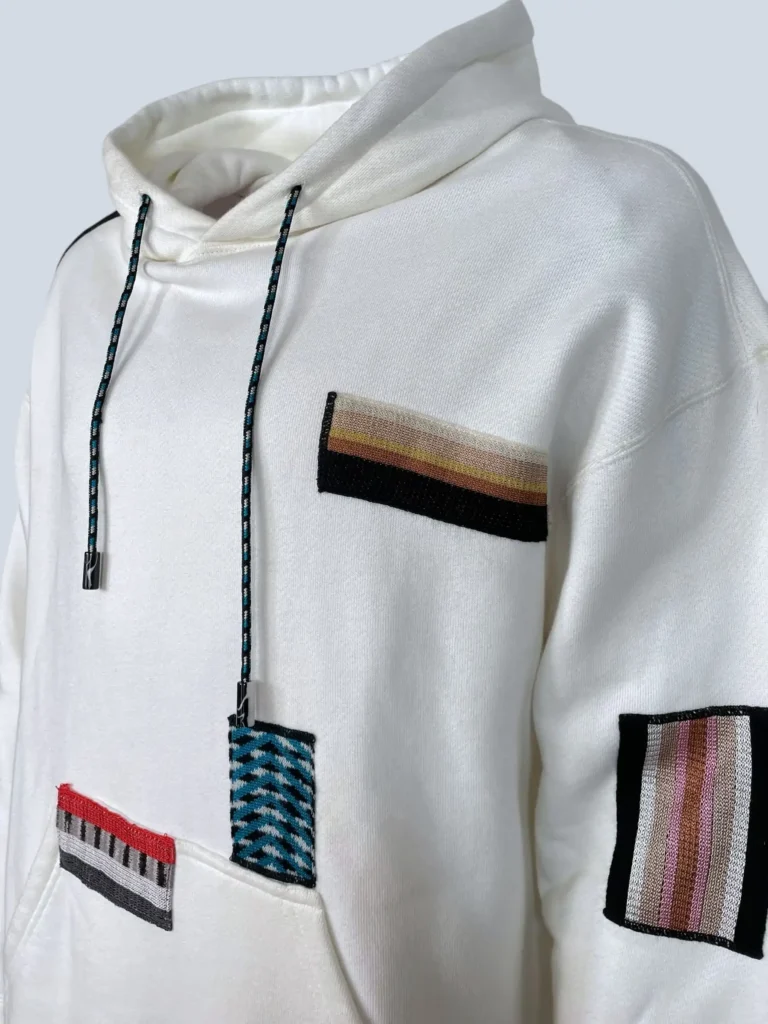 Cotton patched hoodie, photo 2 of 6
