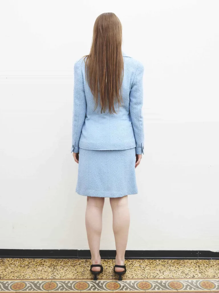 Double-breasted bouclé wool suit, 36fr., photo 3 of 3