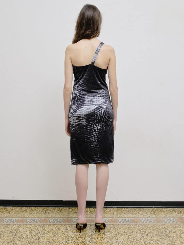 By Tom Ford, animalier viscose one-shoulder dress, 38., photo 3 of 4