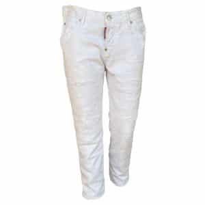 Dsquared2 jeans bianco white bull, 38