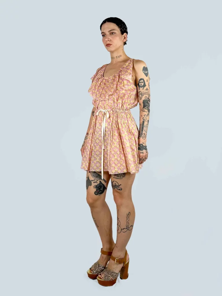 Monogram silk-blend minidress, 40., photo 2 of 3