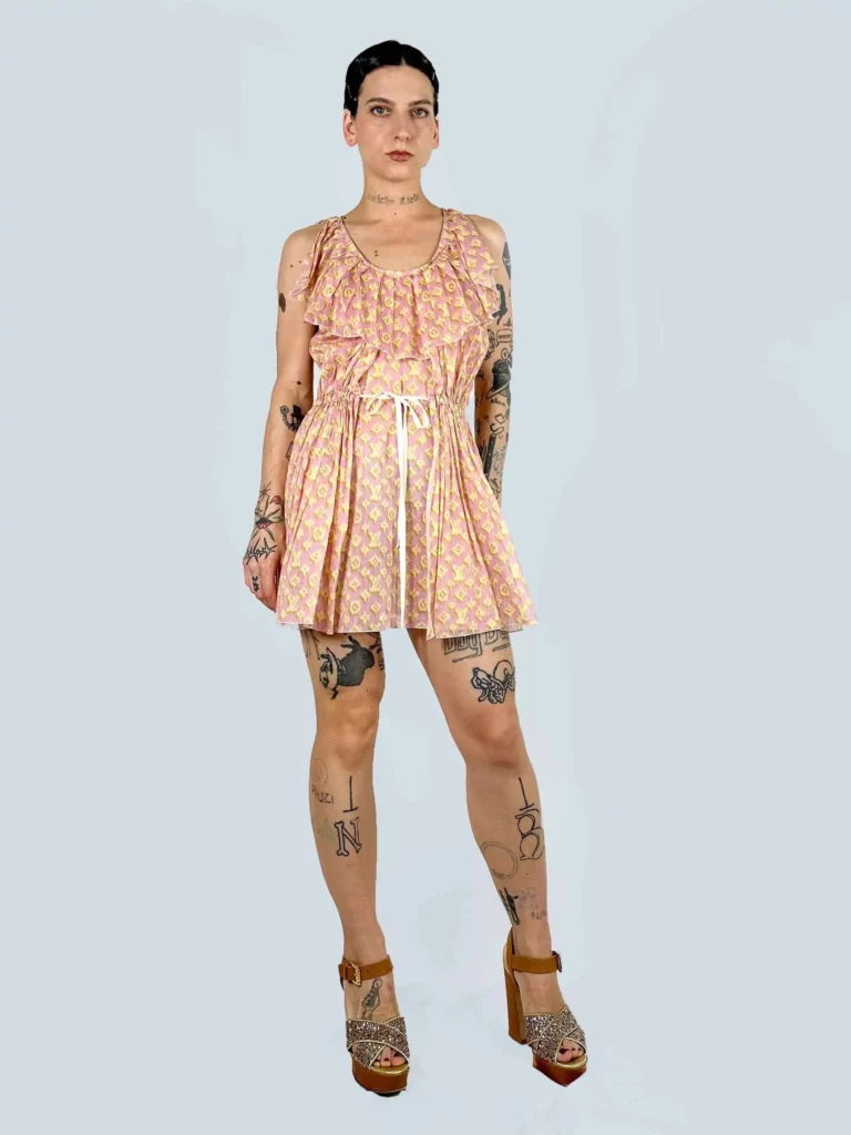 Monogram silk-blend minidress, 40.