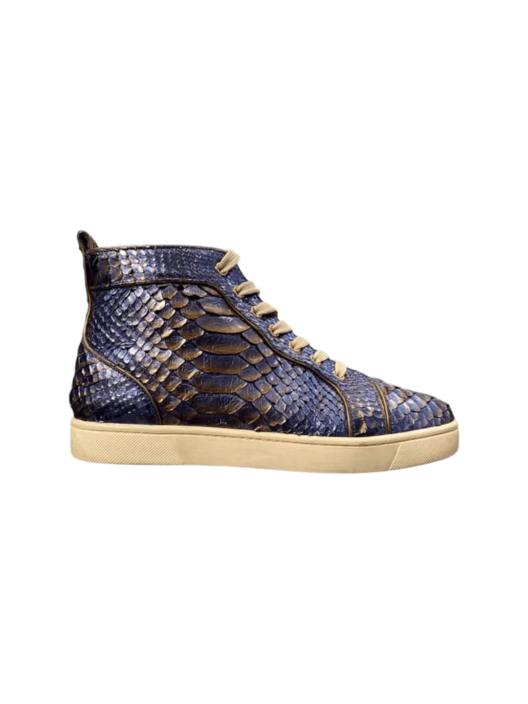 Exotic leather sneakers.