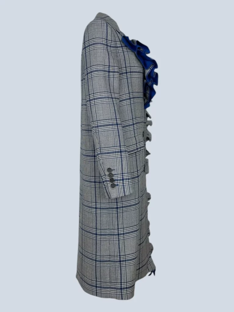 Cappotto in misto lana motivo pied de poule, 38., foto 3 di 6