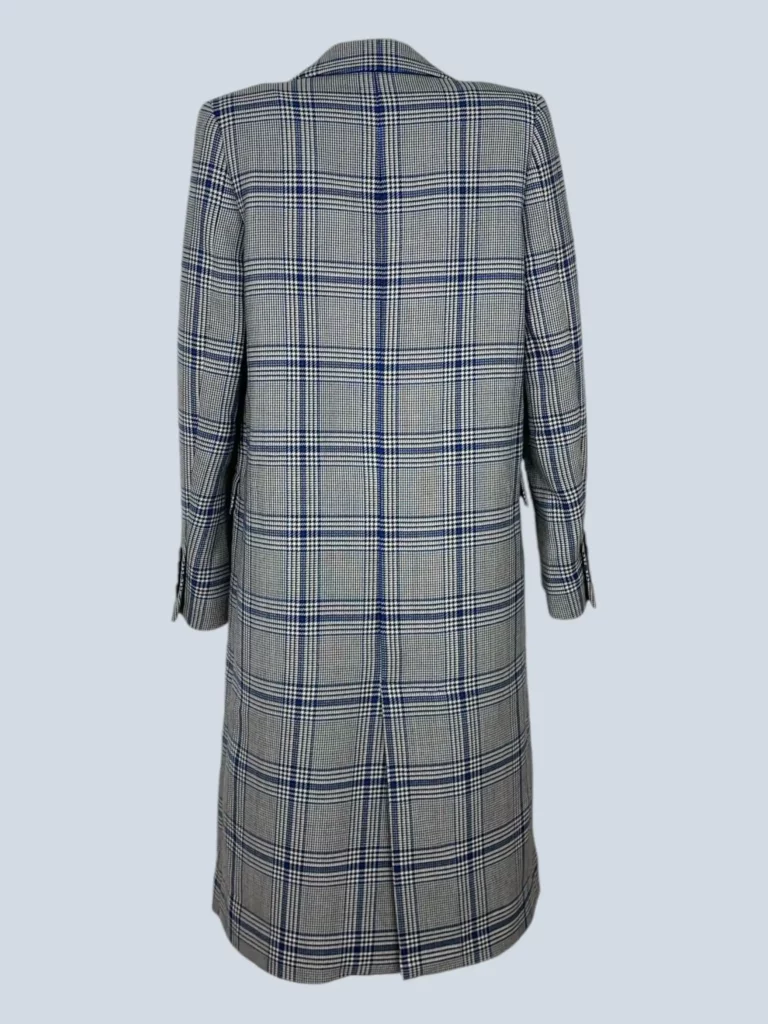 Cappotto in misto lana motivo pied de poule, 38., foto 2 di 6