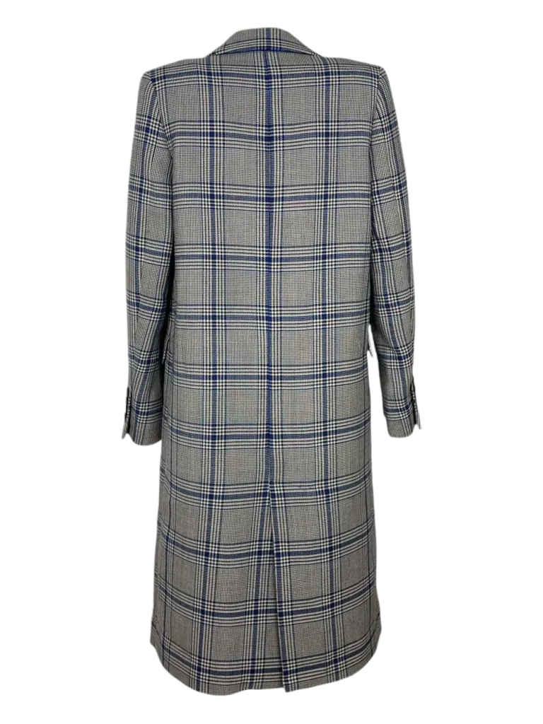 Cappotto in misto lana motivo pied de poule., foto 2 di 6