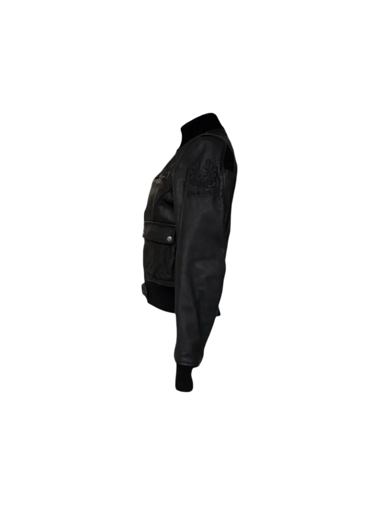 Stiff leather biker jacket, photo 2 of 7