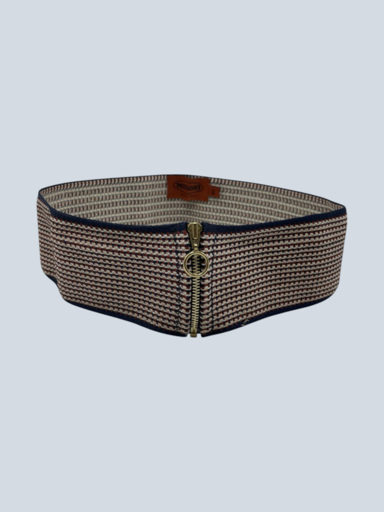 Cintura in tessuto con zip, 40.