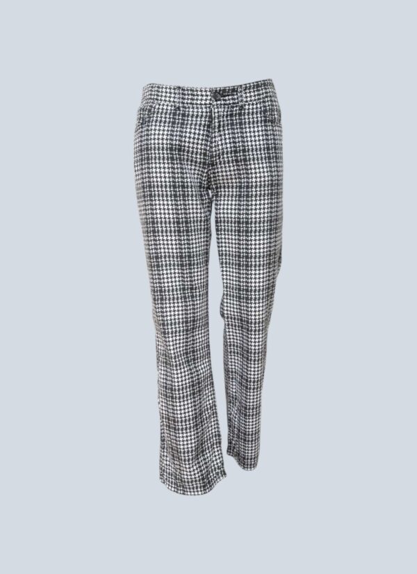 <b>Junya Watanabe</b> <br> pantaloni in cotone pied de poule, S.