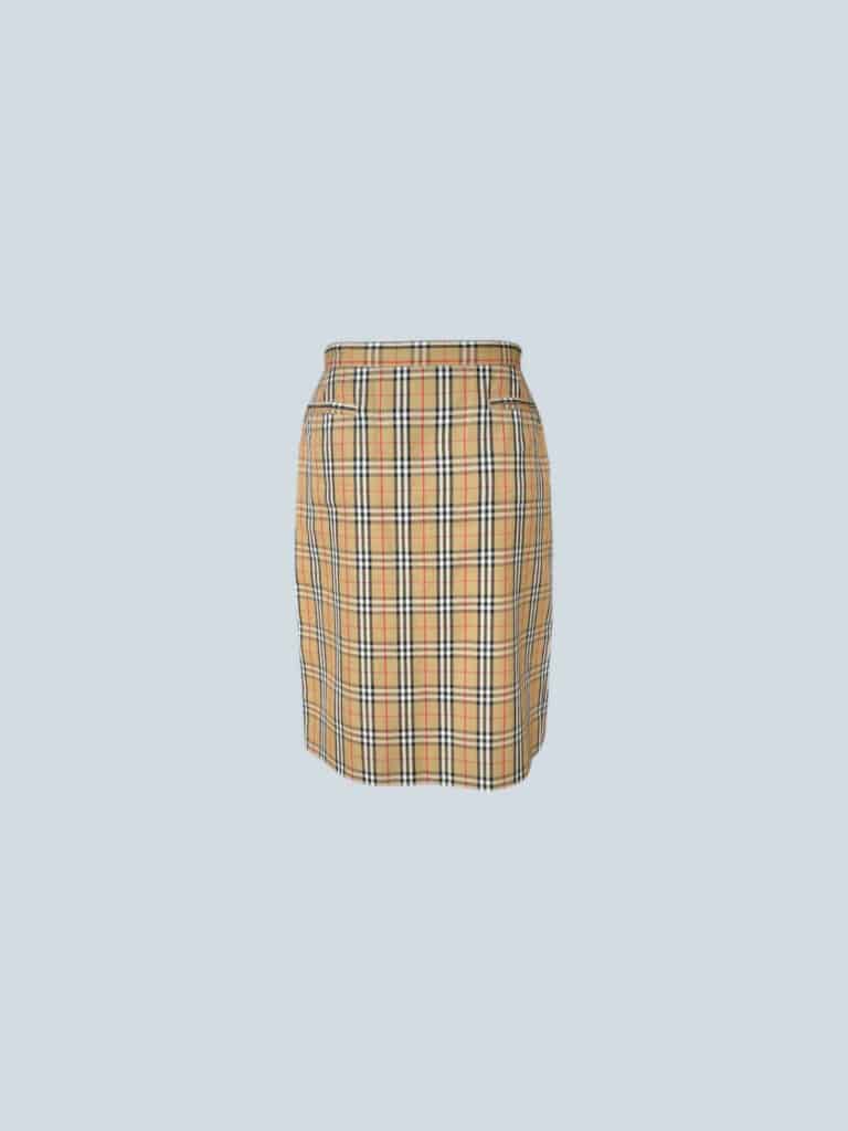 Check print cotton midi skirt, 42., photo 3 of 7
