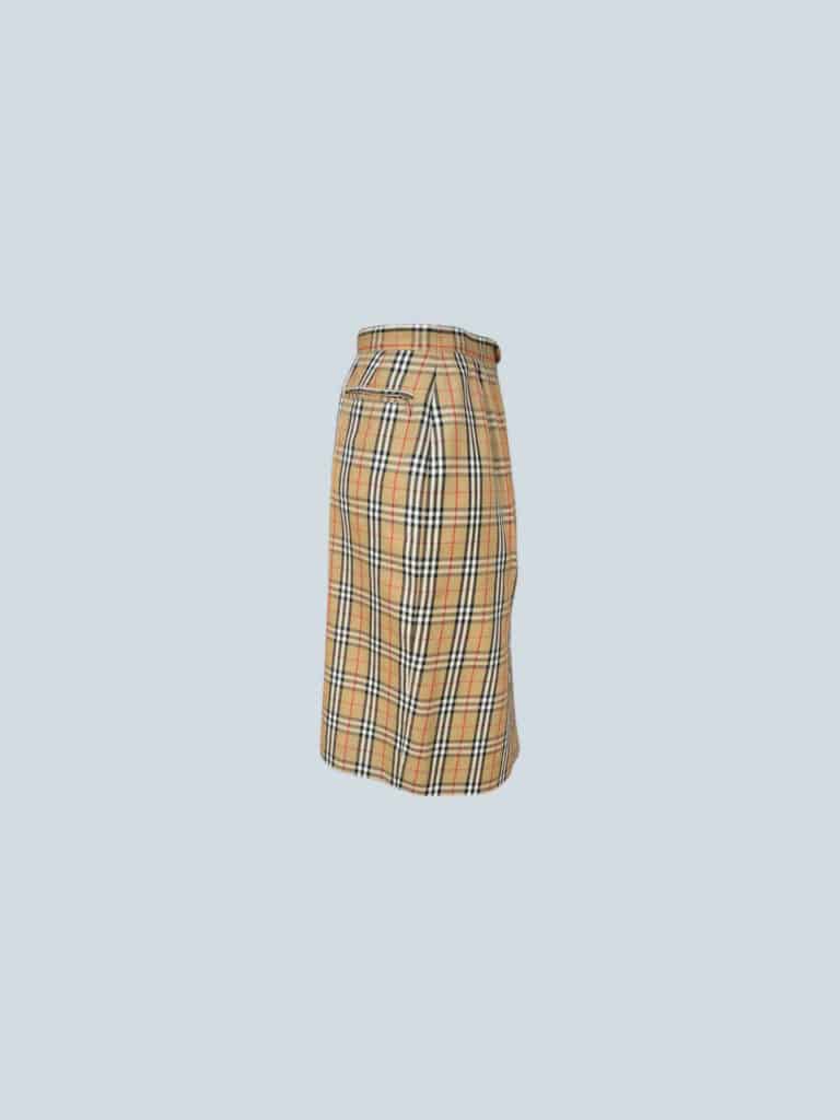 Check print cotton midi skirt, 42., photo 2 of 7