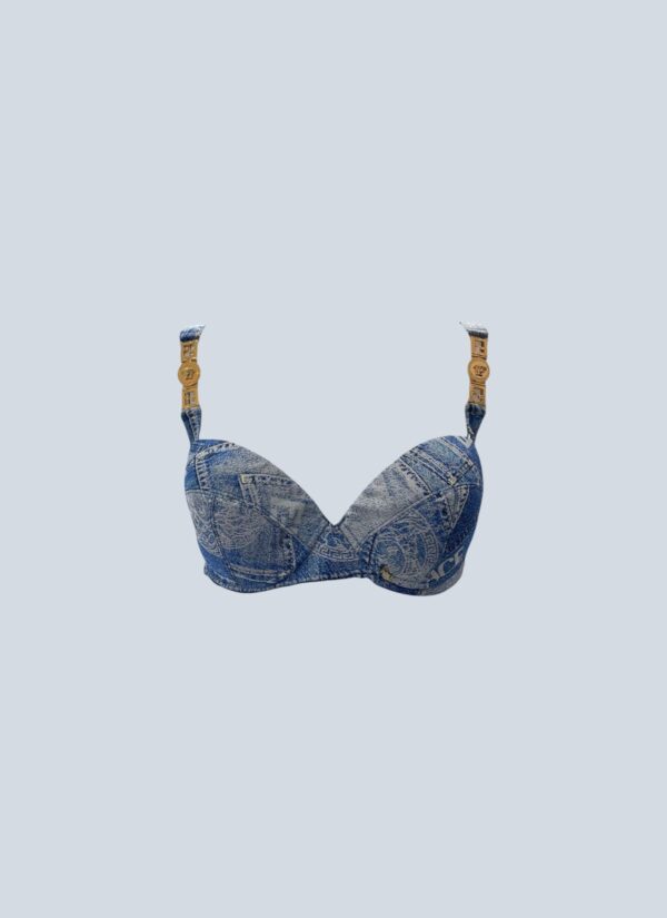 <b>Fendace</b> <br> bralette effetto denim FF, 3C.
