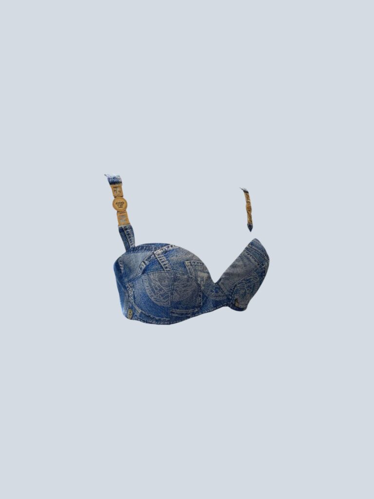 Bralette effetto denim FF, 3C., foto 2 di 5