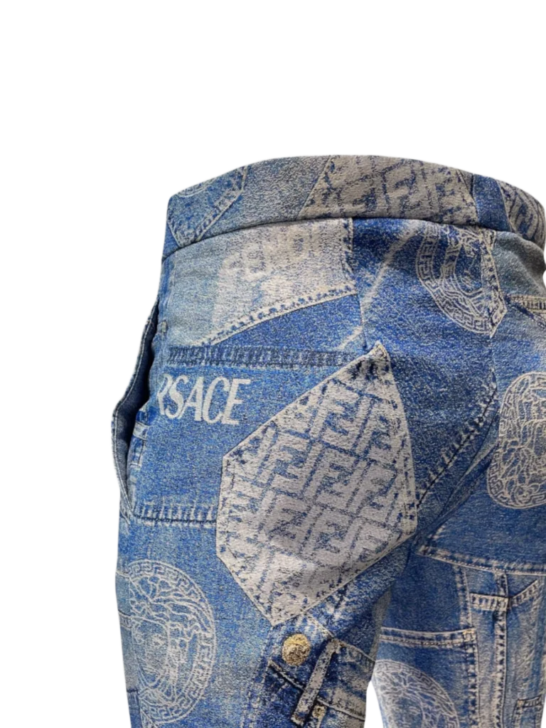 Pantaloni a zampa effetto denim., foto 6 di 6