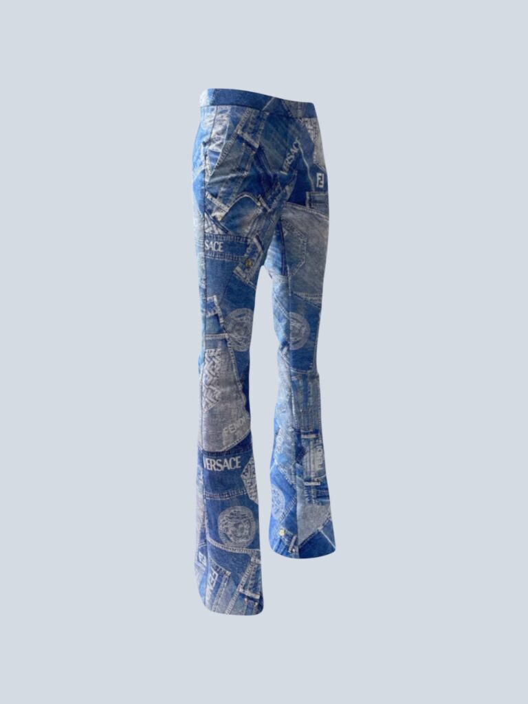Pantaloni a zampa effetto denim, 38., foto 4 di 6