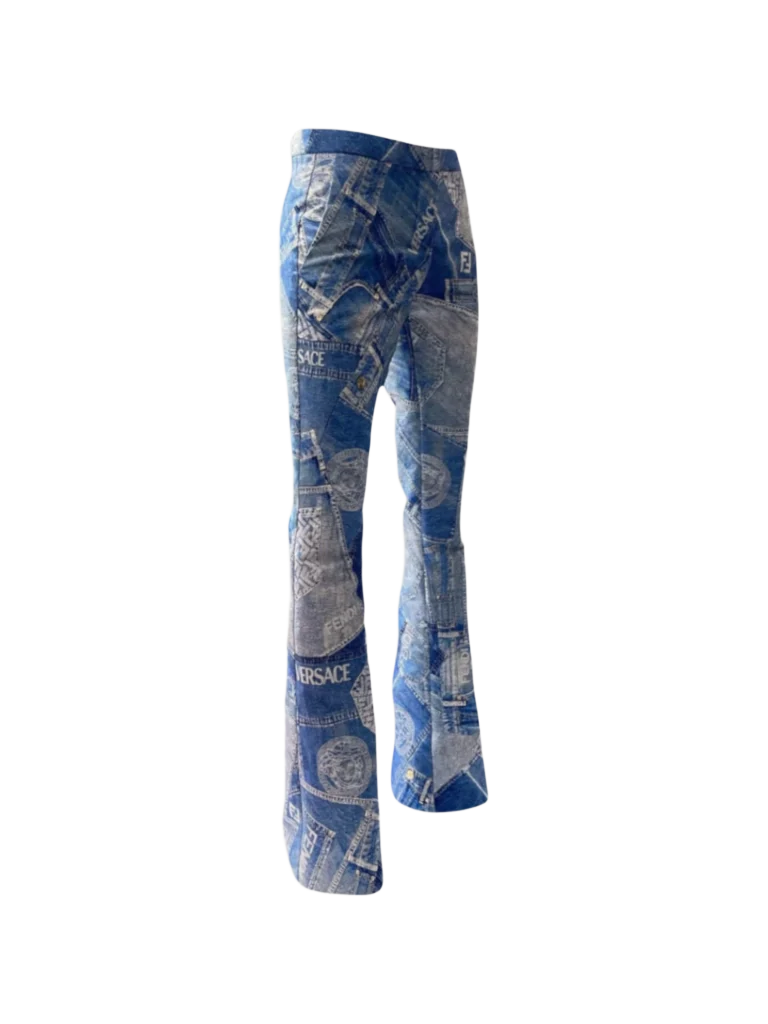 Pantaloni a zampa effetto denim., foto 4 di 6