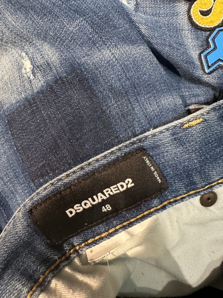 Bermuda in denim logo patch, 48., foto 4 di 4