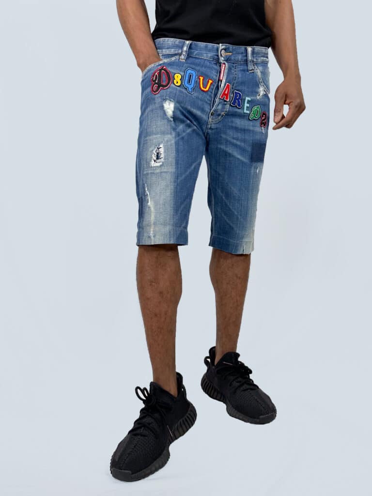 Bermuda in denim logo patch, 48.