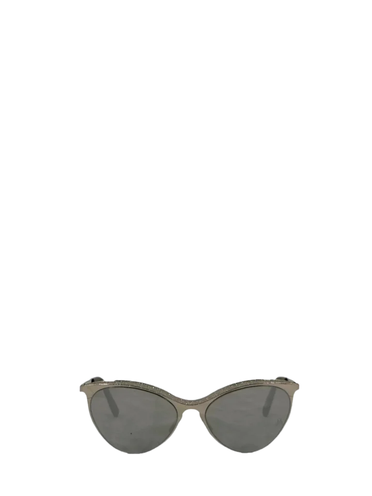 Occhiali da sole cat eye in metallo con glitter., foto 2 di 4