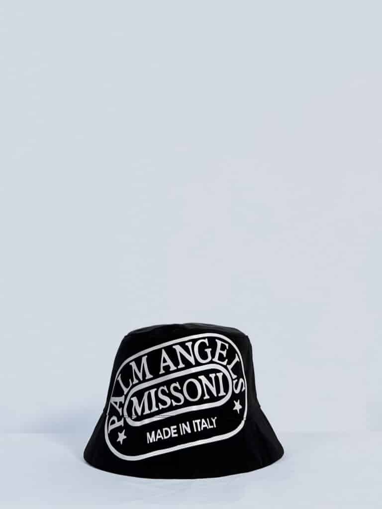 Palm Angels x Missoni bucket hat nero maxi logo, O/S.