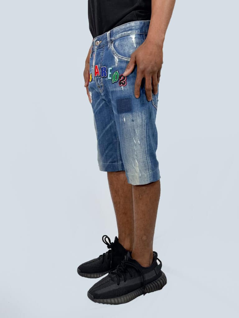 Bermuda in denim logo patch, 48., foto 2 di 4