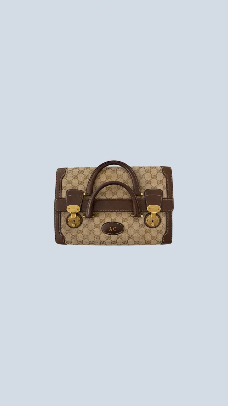 Beauty grande vintage in tela Monogram e pelle., foto 3 di 9