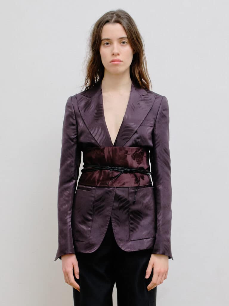 By Tom Ford, silk blazer with Obi belt, 38.