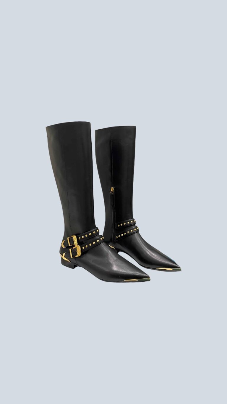 Leather and metal boots, 36.5., photo 2 of 5