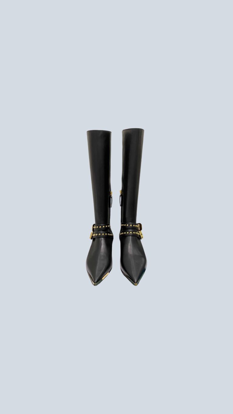 Leather and metal boots, 36.5., photo 3 of 5