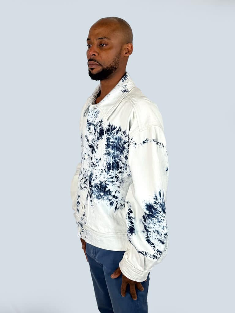 Giubbotto Paint Brush oversize in denim, L., foto 2 di 5