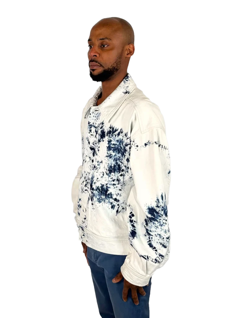 Giubbotto Paint Brush oversize in denim., foto 2 di 5