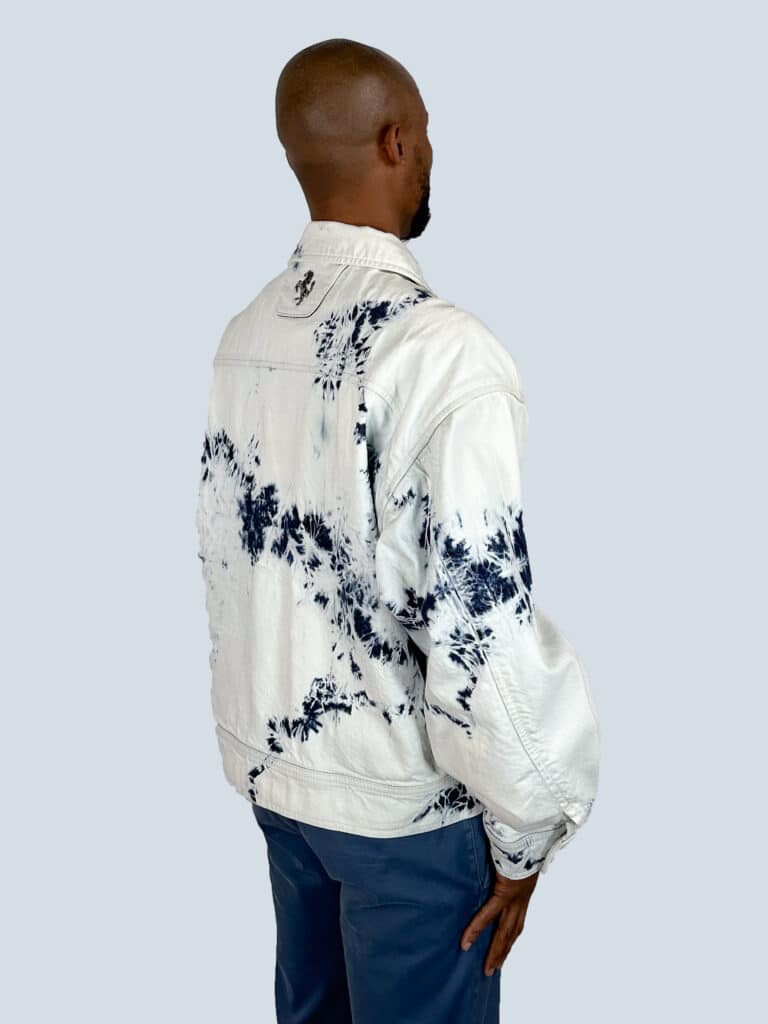 Giubbotto Paint Brush oversize in denim, L., foto 3 di 5