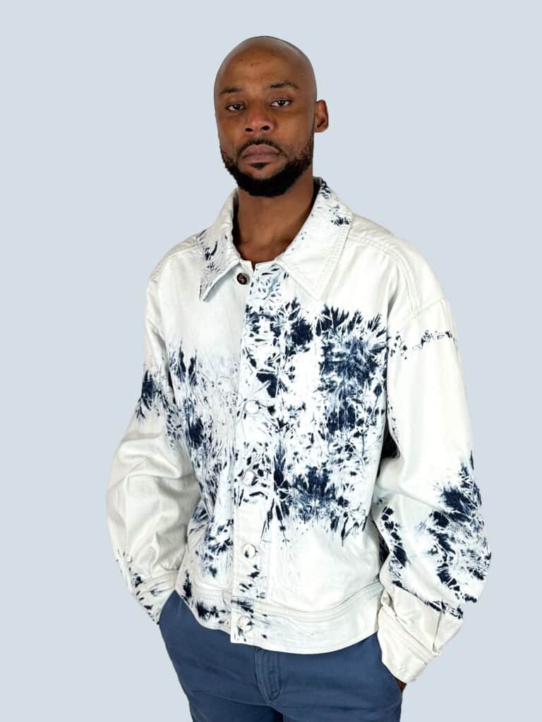 Giubbotto Paint Brush oversize in denim, L.