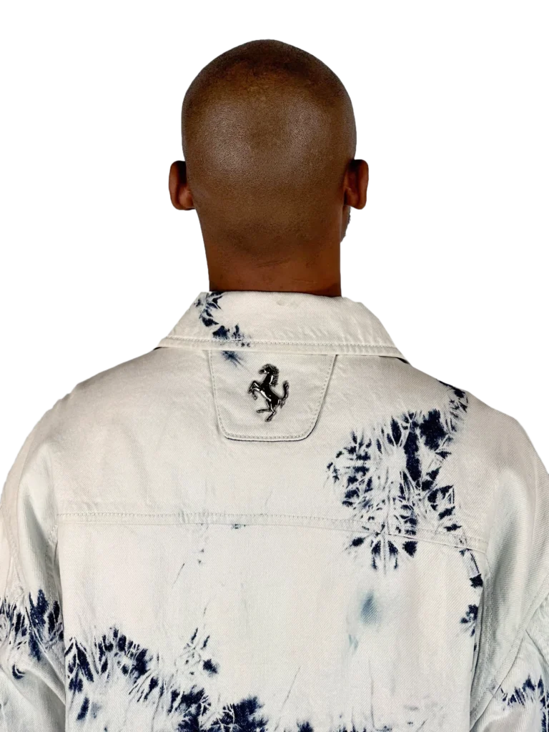 Giubbotto Paint Brush oversize in denim., foto 4 di 5