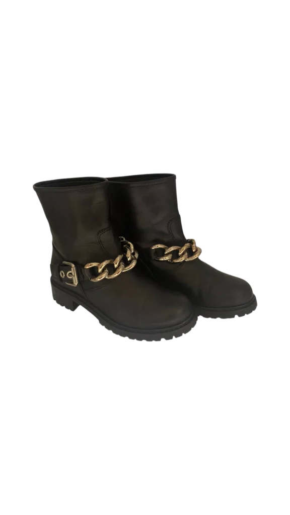 Leather and metal biker boots., photo 2 of 5