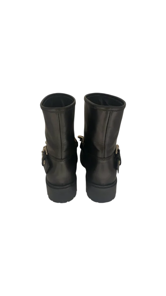 Leather and metal biker boots., photo 4 of 5
