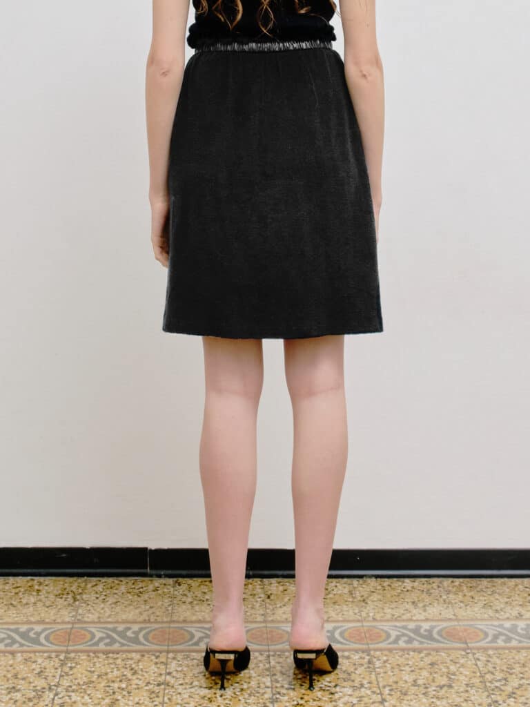 By Tom Ford, gonna in spugna con cintura in pelle, 38., foto 3 di 4