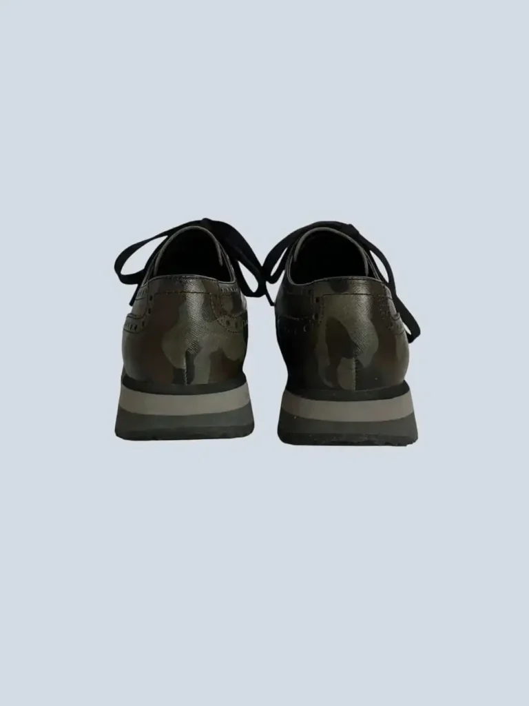 Scarpe stringate in pelle saffiano camouflage, 40., foto 3 di 4