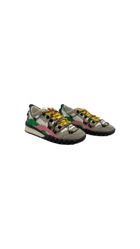 Multicolor leather and suede Legend sneakers, photo 2 of 5