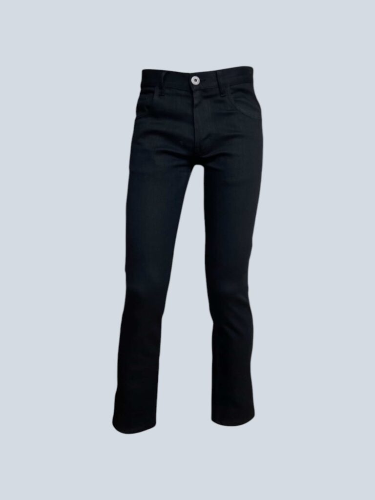 Pantaloni dritti in denim nero, 28.