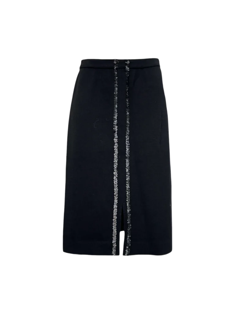 Vintage wool and sequin skirt.