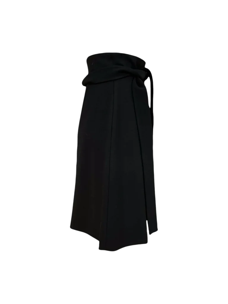 Viscose midi skirt with belt., photo 2 of 4