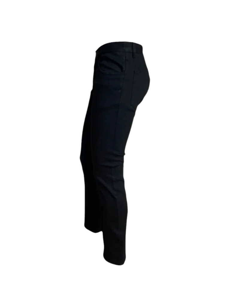 Pantaloni dritti in denim nero., foto 2 di 4