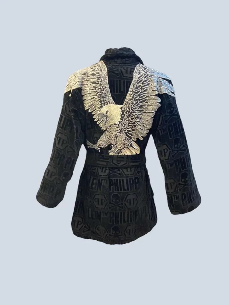 Crystal-embellished bathrobe, one size.