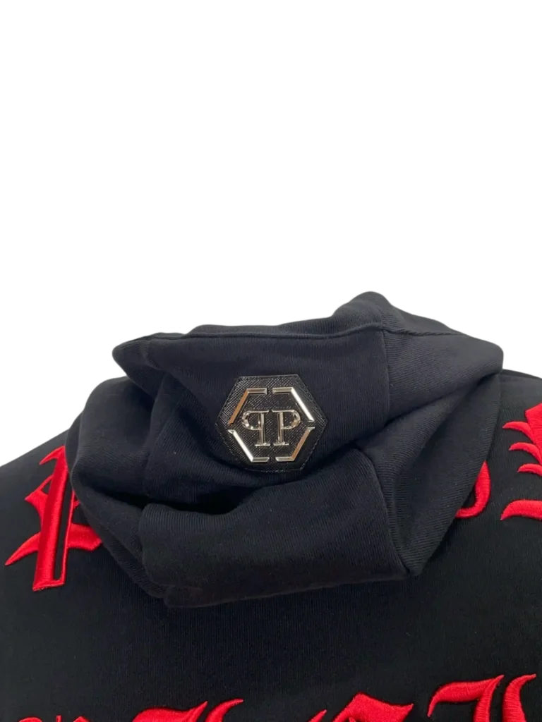 Cotton hoodie with print and rhinestone logo., photo 6 of 10