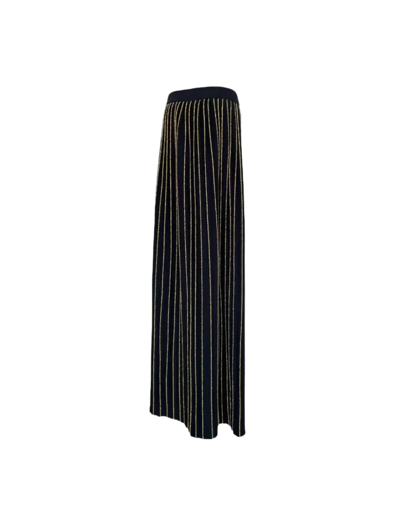 Wool and lurex pleated maxi skirt, photo 3 of 5