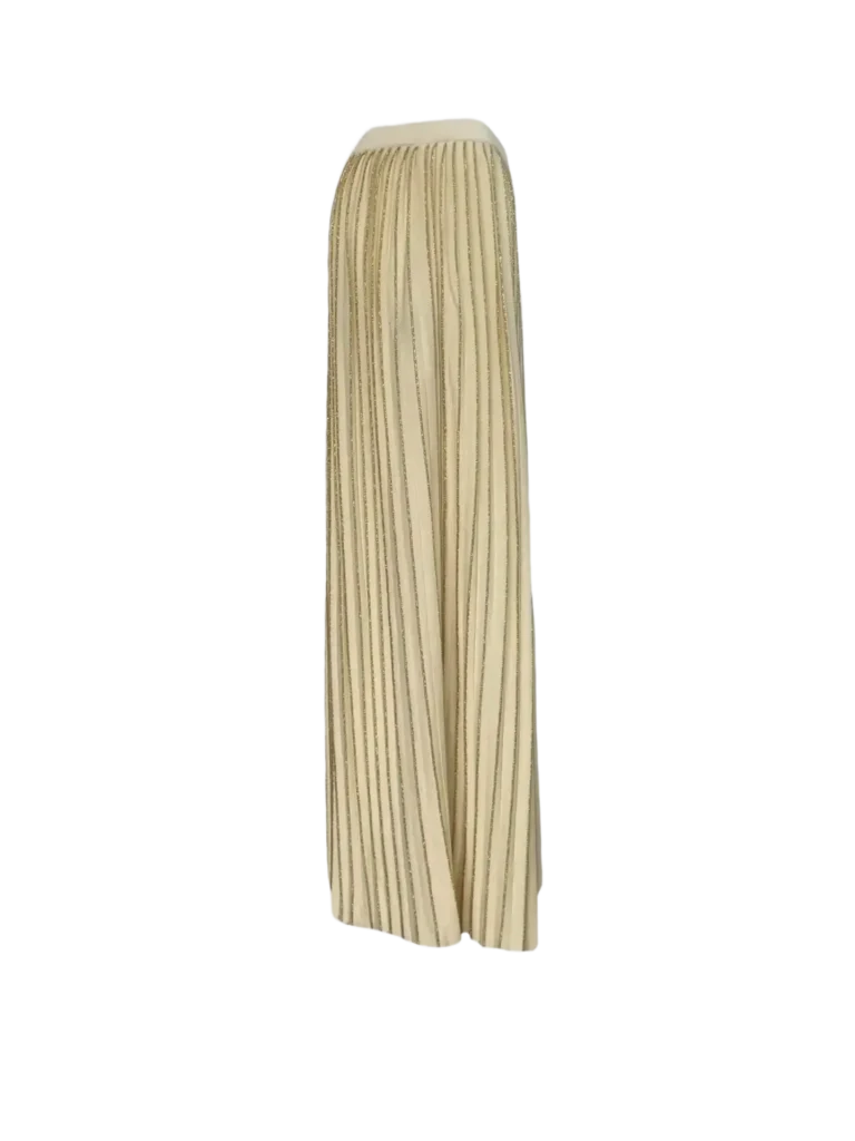 Wool and lurex pleated maxi skirt, photo 3 of 5