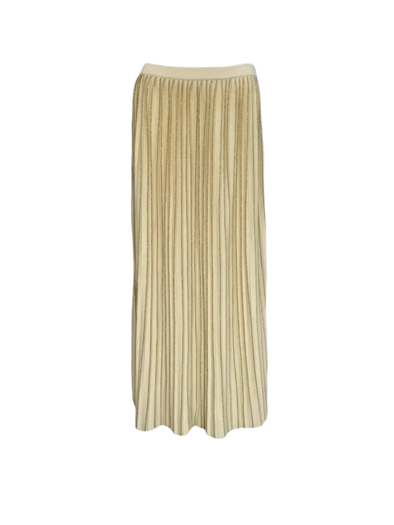 Wool and lurex pleated maxi skirt, photo 2 of 5