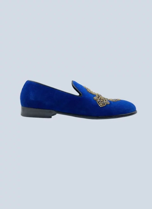 <b>Dolce&Gabbana</b><br> mocassini in velluto con applicazioni, 9.