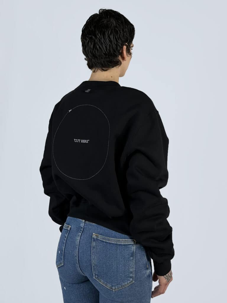 Felpa Meteor in cotone con cut-out, S., foto 2 di 4